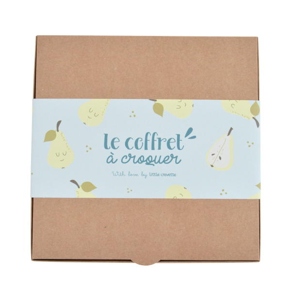 emballage coffret cadeau bebe theme poire