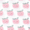 maxi-lange bébé fille blanc et rose motif pomme en coton bio oekotex