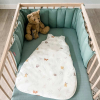 Tour de lit uni vert sauge matelassé coton bio oekotex Dream Forest