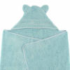 cape de bain bébé à oreilles Baby Shower vert céladon coton bio oeko-tex