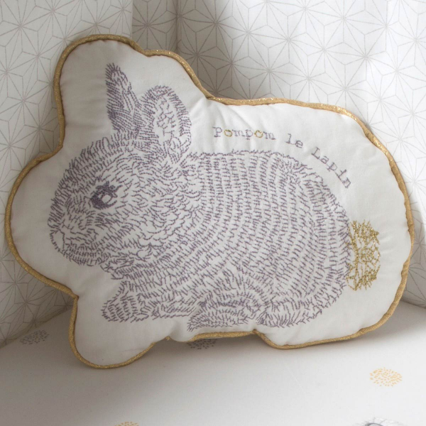 Coussin Pompom le lapin