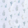 maxi-lange bébé mixte fille garçon blanc motif cactus en coton bio oekotex