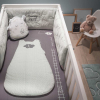 Drap-housse bébé mixte garçon fille gris foncé nuage coton bio oekotex
