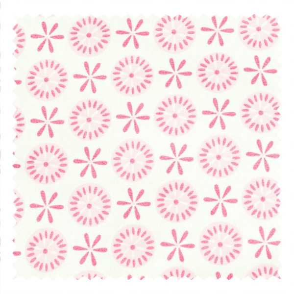 motif fleurs roses géométrique