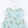 gigoteuse été légère tog 0,5 bleue fille col claudine motif fleurs et oiseaux en coton bio oekotex
