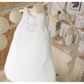 Gigoteuse mixte fille garçon tog 2,5 écrue motif lapin en coton bio oekotex