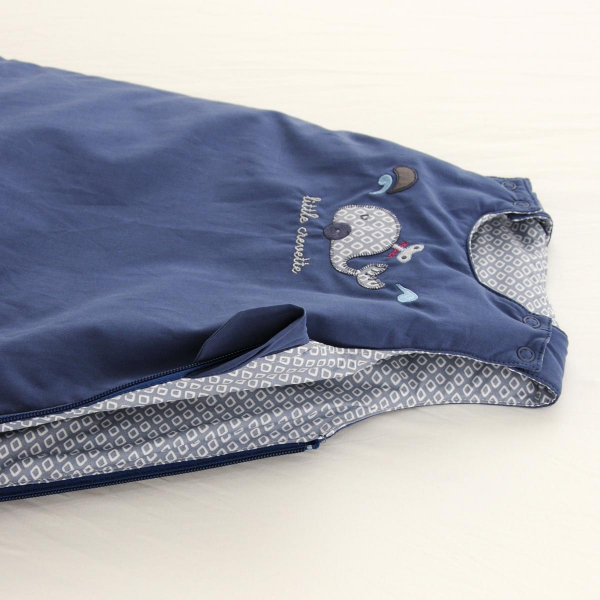 Gigoteuse mixte fille garçon bleue motif Baleine en coton bio oekotex
