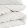 Parure de lit enfant blanche mixte garçon fille gaze de coton 100x140 cm taie d'oreiller et housse de couette bio oekotex