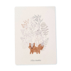 grande carte postale décorative chambre d'enfant format A5 motif renard et foret