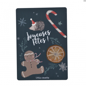 grande carte postale décorative chambre d'enfant format A5 motif noel et joyeuses fetes