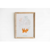 grande carte postale décorative chambre d'enfant format A5 motif renard et foret