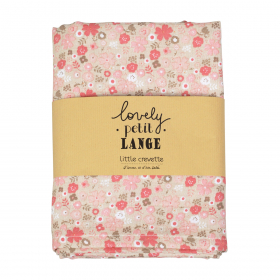 Maxi-lange bébé fille motif fleurs rose en coton bio oekotex