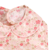 Bavoir enduit pvc fille motif fleur rose oekotex avec ramasse miette