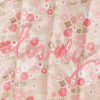 Mignonne trousse de toilette enfant fille à fleurs rose et lin brodée du texte Lovely en coton enduit PVC Mila