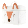 trousse de toilette enfant renard écrue et tomette en coton bio intérieur imperméable