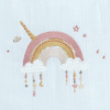 gigoteuse été légère en double gaze coton bio écrue broderie arc en ciel Utopia