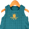 Gigoteuse été légère en lange tog 0,5 mixte fille garçon motif pieuvre couleur vert canard et moutarde en coton bio oekotex
