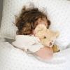 Parure de lit enfant blanche mixte garçon fille gaze de coton 100x140 cm taie d'oreiller et housse de couette bio oekotex