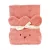 cape de bain bébé rectangulaire à oreilles ourson bois de rose coton bio oeko-tex