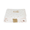 tapis à langer de voyage imperméable fille rose et doré thème princesse oekotex et coton bio