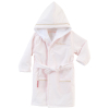 peignoir enfant fille rose pale et doré coton bio et oekotex doublé éponge