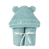 cape de bain bébé à oreilles Baby Shower vert céladon coton bio oeko-tex