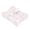 lingettes bébé en tissu lavable et réutilisable gaze de coton et éponge motif étoiles dorées coton bio et oekotex