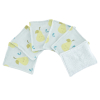lingettes bébé en tissu lavable et réutilisable gaze de coton et éponge motif poires coton bio et oekotex