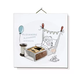 Tableau déco bébé personnalisé Petite Souris
