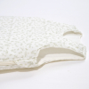 gigoteuse chaude TOG 2,5 imprimé feuillage coton bio verte et écrue