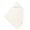 cape de bain bébé éponge coton bio capuche avec oreilles motif feuilles de buis
