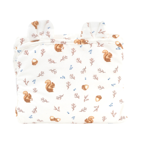 tapis à langer bébé nomade imperméable éponge coton bio mixte motif écureuil