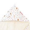 cape de bain bébé éponge coton bio capuche avec oreilles motif écureuil
