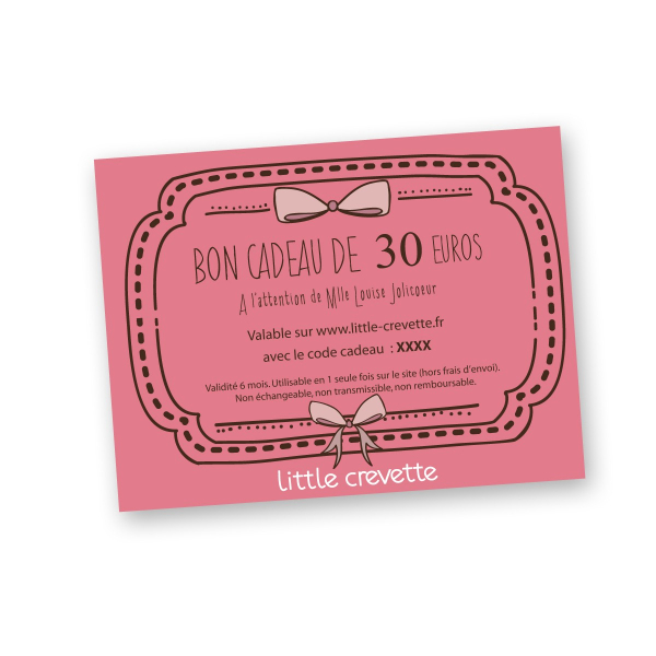 Carte cadeau fille