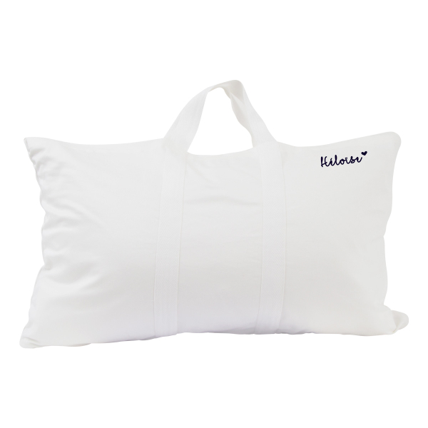 sac de couchage enfant maternelle coton bio avec oreiller intégré et sac de transport motif feuilles brodé au prénom