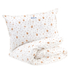 parure de lit bébé personnalisé prénom motif écureuil coton bio housse de couette 100x140 cm et taie d'oreiller 40x60 cm