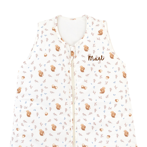 gigoteuse enfant personnalisée taille 130 cm 3-6 ans coton bio motif écureuil TOG 2,5