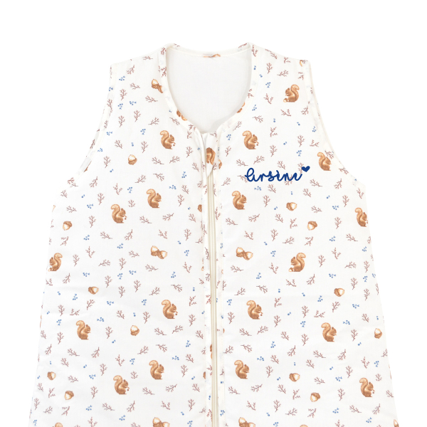 gigoteuse enfant personnalisée au prénom 150 cm 6-10 ans mixte motif écureuil