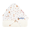 cape de bain bébé éponge coton bio capuche personnalisée au prénom avec oreilles motif écureuil