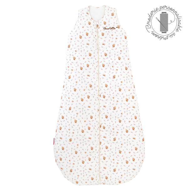 gigoteuse enfant personnalisée taille 130 cm 3-6 ans coton bio motif écureuil TOG 2,5