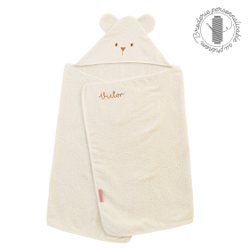 Poncho de bain enfant coquillages brodé au prénom - LINGE/Linge de