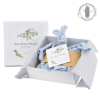 coffret cadeau bebe personnalisable prenom broderie lange coton bio oekotex doudou motif velo