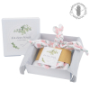 coffret cadeau bebe fille personnalisable prenom broderie lange coton bio oekotex doudou motif pomme d'amour rose