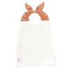 grand bavoir élastiqué pour la cantine ou la crèche en coton bio terracotta dos éponge
