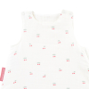 gigoteuse été fille cerise en lange coton bio fond blanc cassé