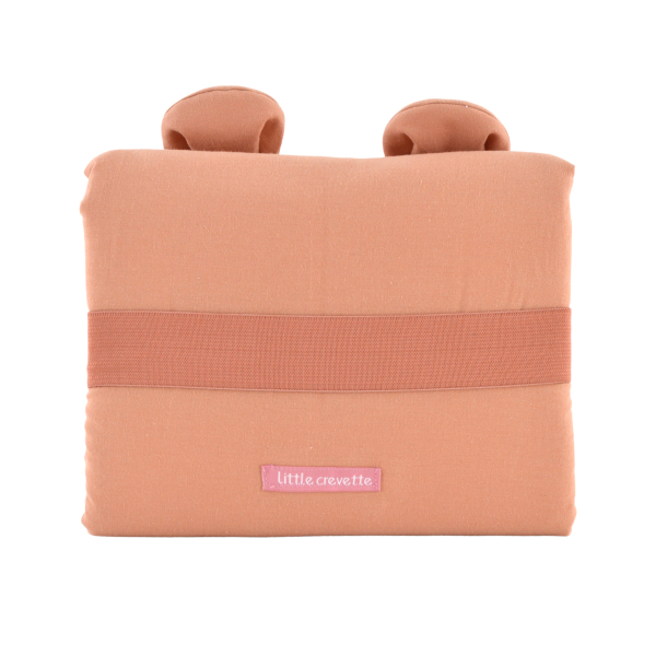 tapis à langer nomade imperméable ourson terracotta en coton bio et pvc fermeture facile élastique