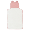 tapis à langer nomade imperméable ourson bois de rose en coton bio et pvc fermeture facile élastique