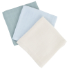 Lot de 3 langes bébé mixte uni écru bleu glacier vert sauge en coton bio oekotex
