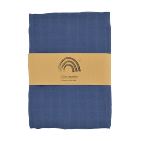 maxi-lange bébé uni bleu marine en coton bio oekotex 100x100 cm