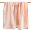maxi-lange bébé uni rose corail en coton bio oekotex 100x100 cm